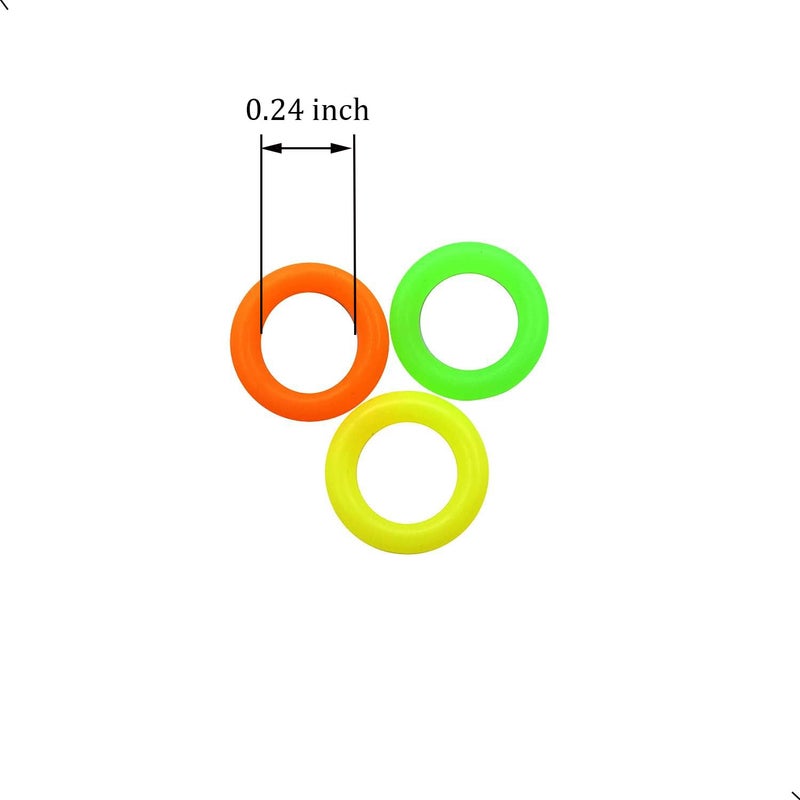 ZXUEZHENG 150 Pack Elasticity Silicone Soft Stitch Ring Markers for Knitting Crochet Etc, (Small Size for Needle Sizes 0-8, Orange, Yellow, Green) - Image 2